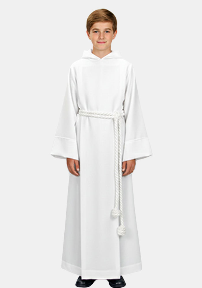 White Hooded Server Alb for Boys