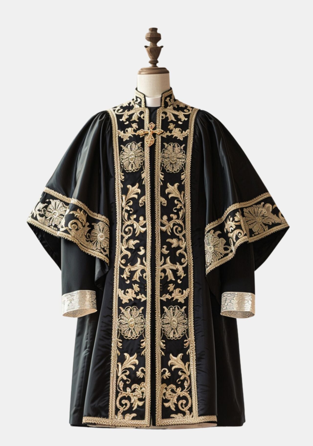 Pastors Black with Gold Chasuble