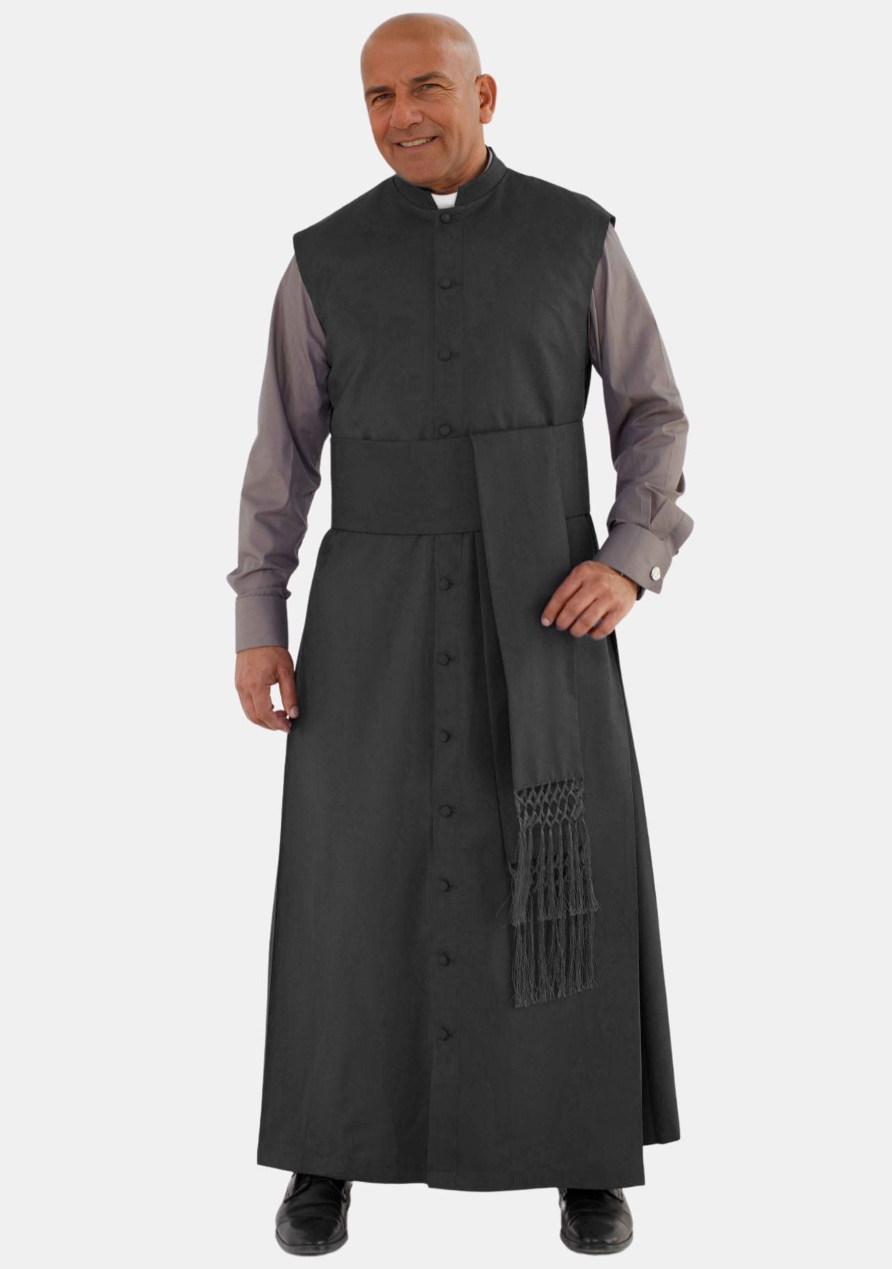 Jedidiah Sleeveless Clergy Robe Black