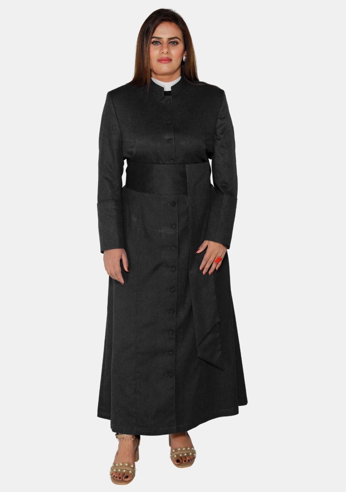 Ethereal Female Clerical Black Robe