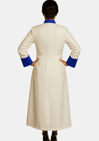 Alice White with Royal Blue Women Clergy Robe