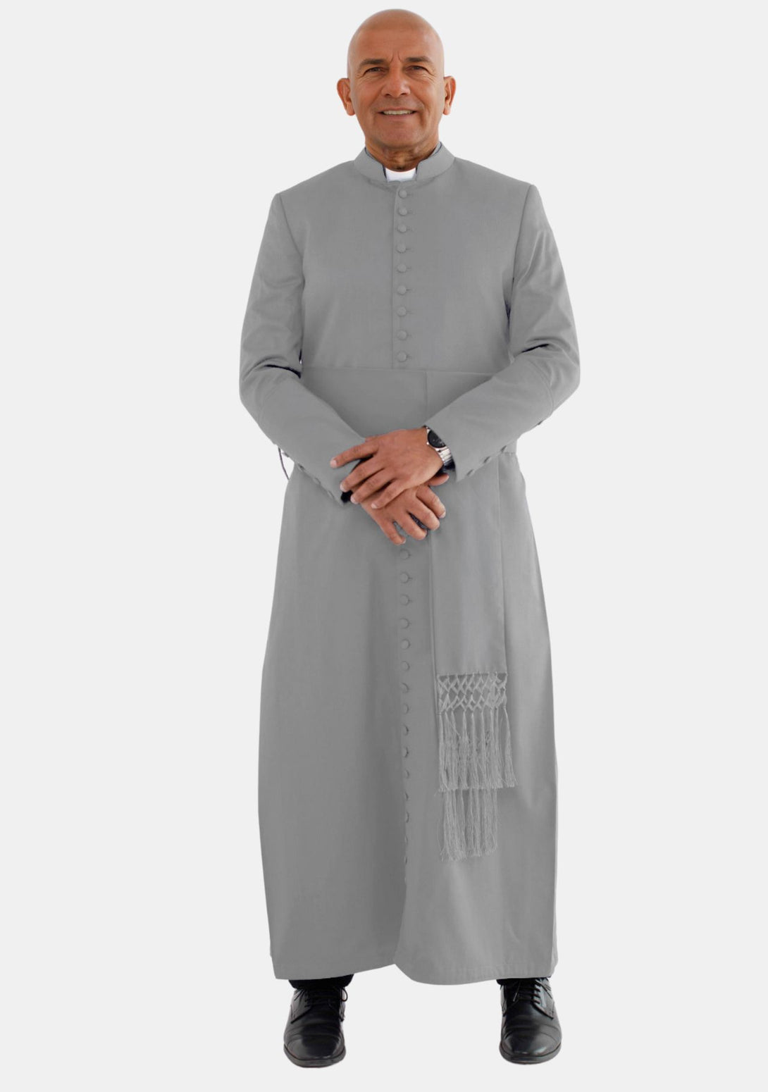 Grey Men's Chimere and Rochet Set with Soft Tropical Fabric – eClergys