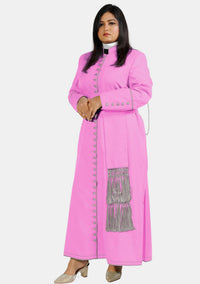 Pink with Gray Women Cassock