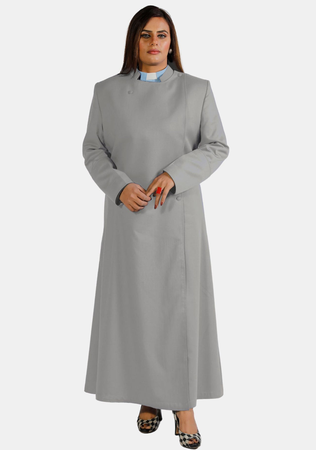 Women 3 Stripe Gray Chimere and Rochet Set – eClergys