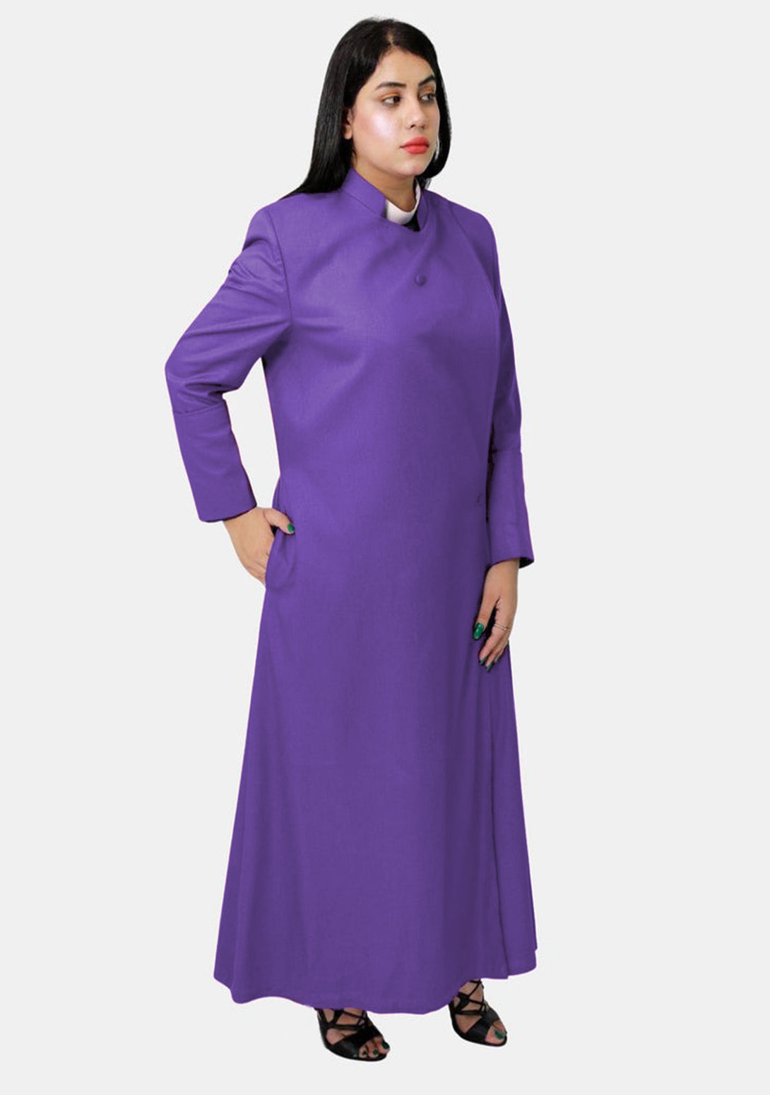 Purple Cassock Anglican for Bishops | eClergy's Cassock for Female ...