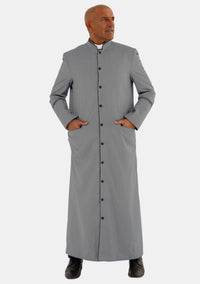 Gray With Black eClergys Robe For Men