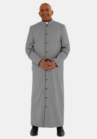 Gray With Black eClergys Robe For Men