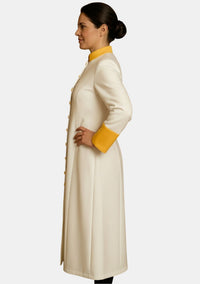 Aria White with Gold Women Clergy Robe