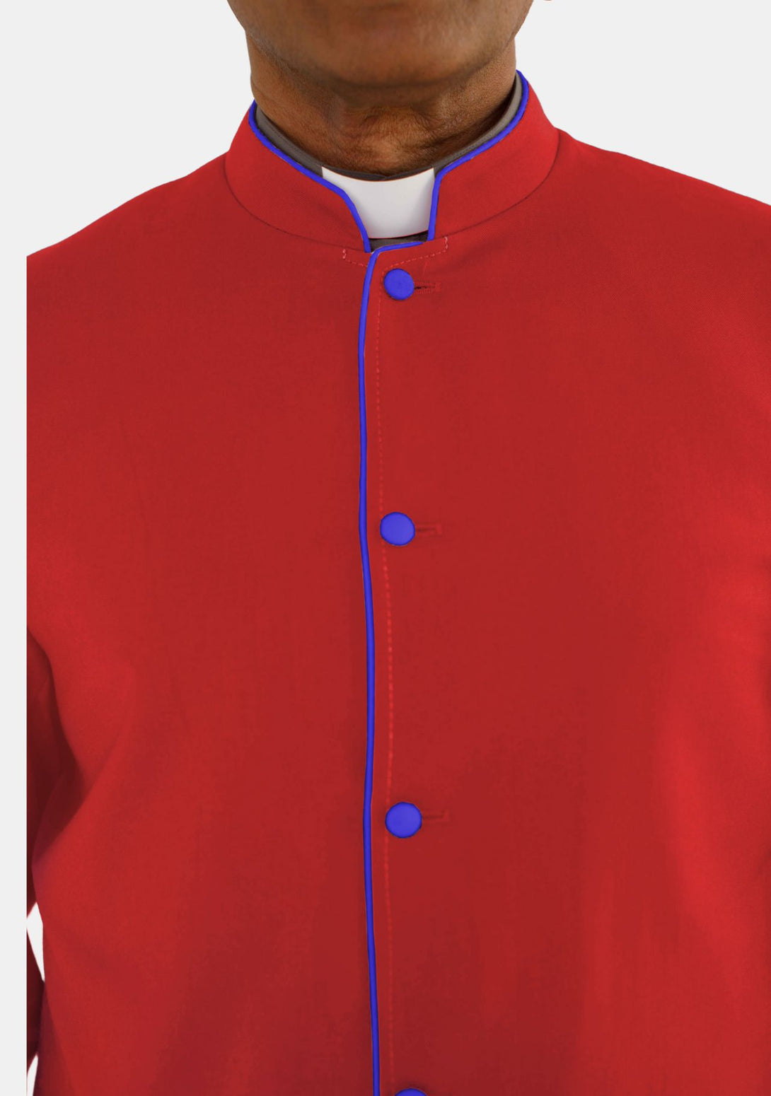 Red eClergys Robe With Royal Blue Trim for Men