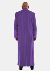 Balthasar Roman Purple Cassock for Men with Satin Cuffs