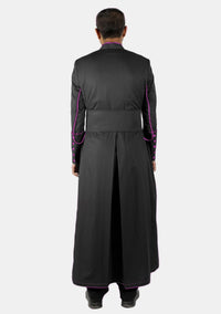 Archie House Cassock for Men Balck and Red Purple