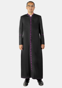 Archie House Cassock for Men Balck and Red Purple