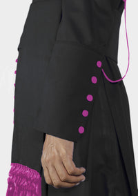 Archie House Cassock for Men Balck and Red Purple