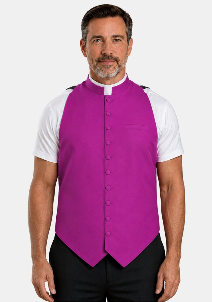 Boaz Roman Collar Clergy Vest Front for Men
