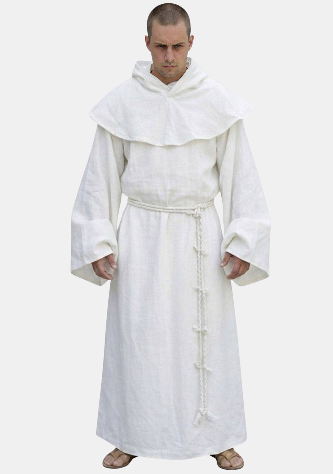 Convenient eClergy's White Hooded Monk Habit – eClergys