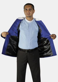 Royal Blue White Trimmed Pastor Jacket