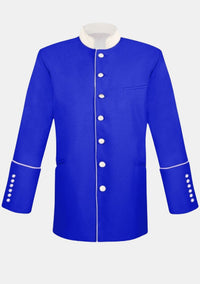 Royal Blue White Trimmed Pastor Jacket