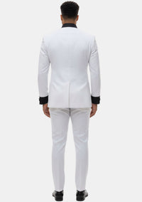 Theo Clergy Suit for Men White and Black