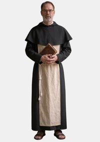 Dominican Monk Habit Black with Off-White Scapular