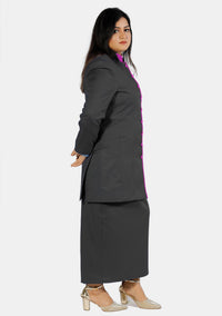 Female Black Ministerial Suit with Contrast