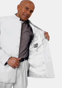 Godlyness White Banded Collar Cleric Suit
