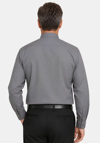Gray Tab Collar Shirt for Clergy