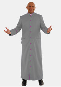 Gray With Red Purple eClergys Men Robe
