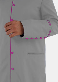 Gray With Red Purple eClergys Men Robe