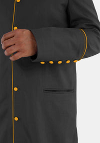 Hadad Black with Gold eClergys Robe