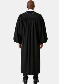 Immanuel Pulpit Robe for Men Black and White