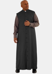Jedidiah Sleeveless Clergy Robe Black