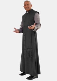 Jedidiah Sleeveless Clergy Robe Black