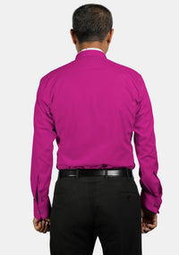 Red Purple Tonsure Collar Clerical Shirt