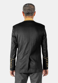 Black With Gold Preacher Jacket