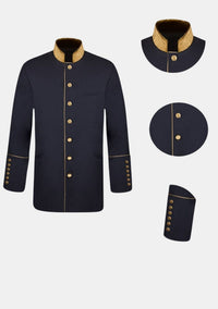 Black With Gold Preacher Jacket