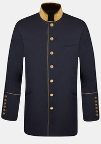 Black With Gold Preacher Jacket