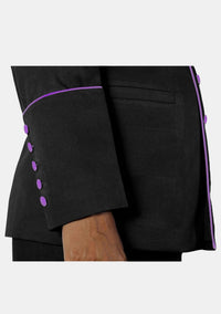 Black Purple Modern Pastor Jacket