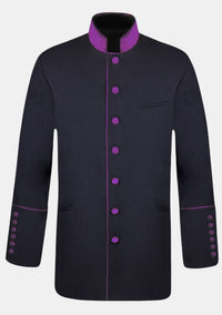Black Purple Modern Pastor Jacket