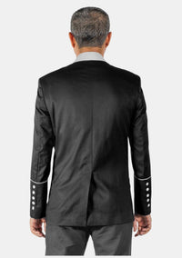 Aaron Black and Silver Clergy Jacket
