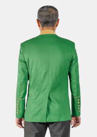 Olive Green Clergy Jacket with Gold Trim