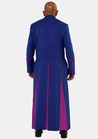 Mens Royal Blue With Red Purple eClergys Robe