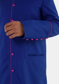 Mens Royal Blue With Red Purple eClergys Robe