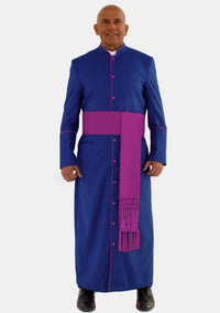 Mens Royal Blue With Red Purple eClergys Robe