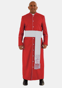 Red White Men Clergy Robe