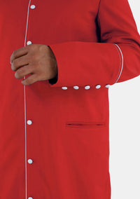 Red White Men Clergy Robe