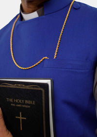 Pulpit Pinafore Royal Blue Clergy Apron for Men