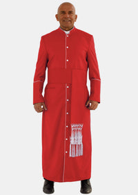 Red White Men Clergy Robe