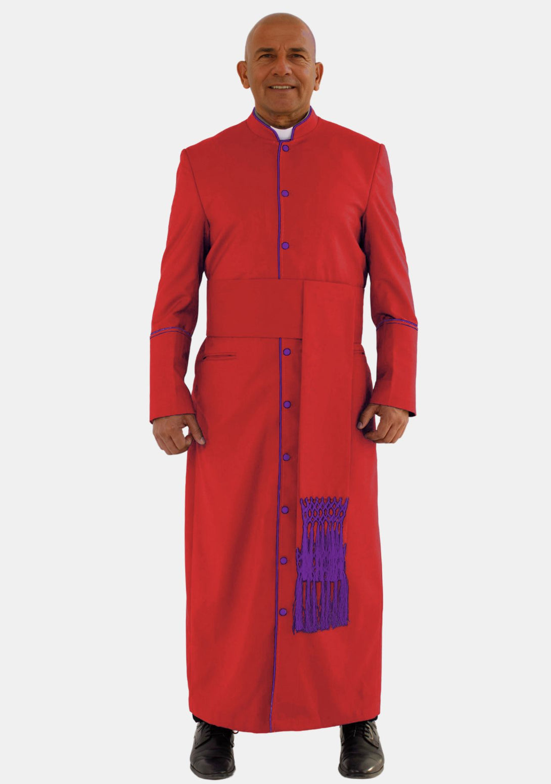 Red with Roman Purple Trim eClergys Robe