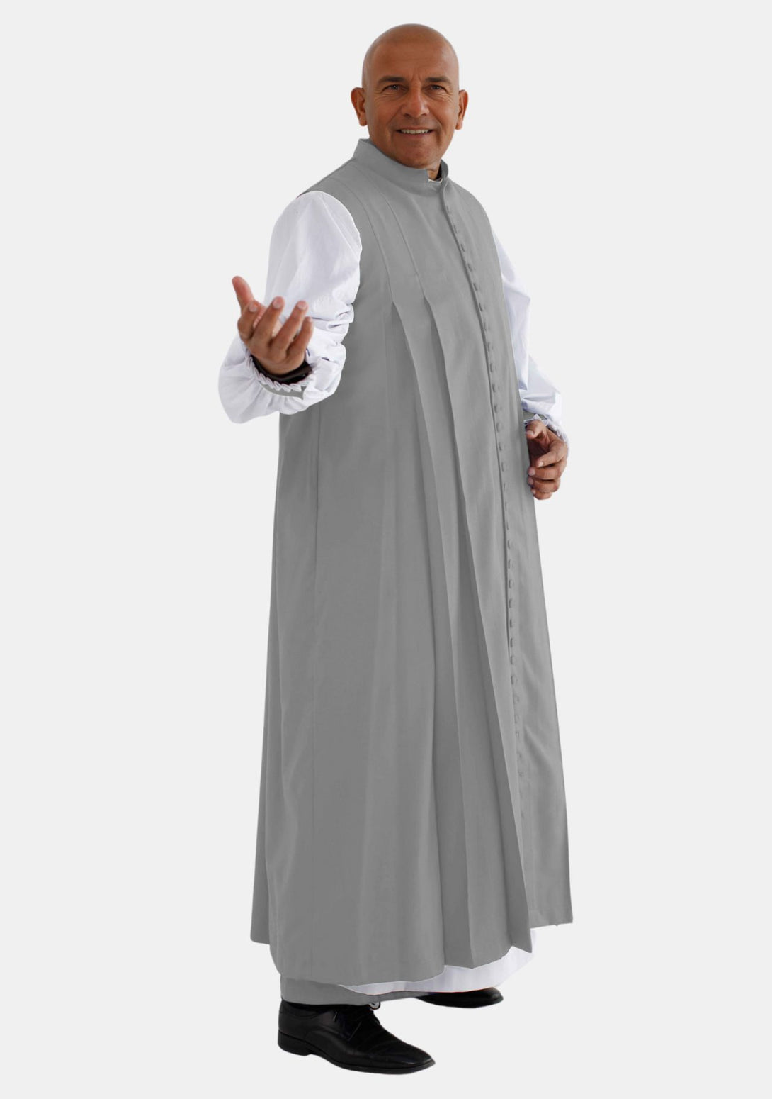 Gray 33 Buttons eClergy's Chimere with Stand-up Collar – eClergys