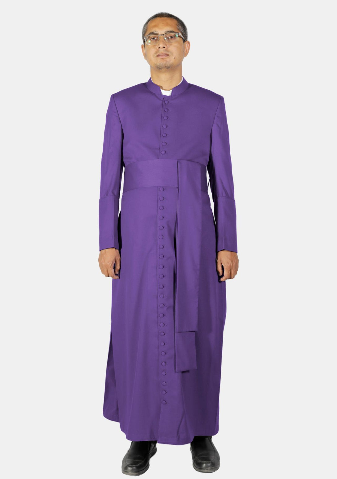 Roman Catholic Rochet Roman Purple Rochet for Men with Shirred Sleeves – eClergys